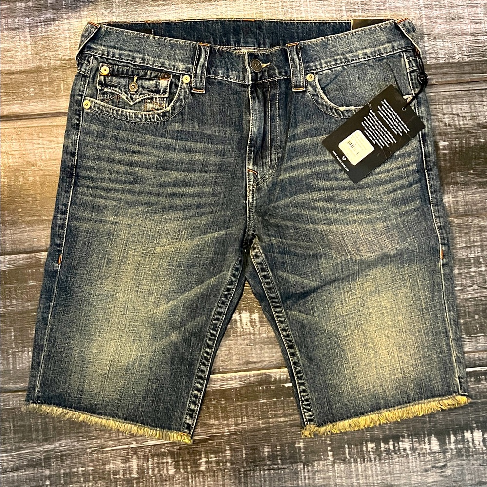 True Religion Jeans RICKY Relaxed Straight Shorts Flap Pocket NWT